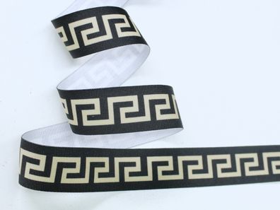 Ripsband, Galonband "Griechische Ornamente", Galonstreifen, 30 mm breit