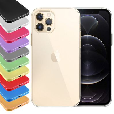 doupi Ultra Slim Case iPhone 12 Pro Max 6,7" Matt Clear Schutz Hülle Skin Cover Folie