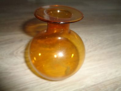 Vase -gelb-mundgeblasen Lauscha -9,8cm hoch