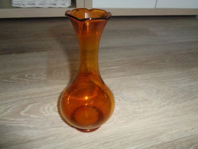 Vase -gelb-mundgeblasen Lauscha -18cm hoch