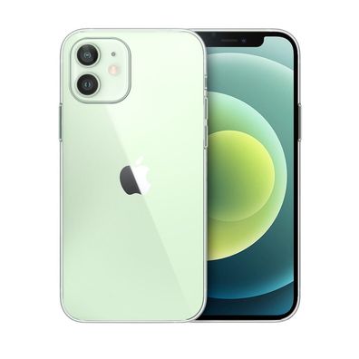 doupi TPU Ultra Slim Case iPhone 12 mini 5,4" Schutz Hülle Silikon Cover Clear Folie