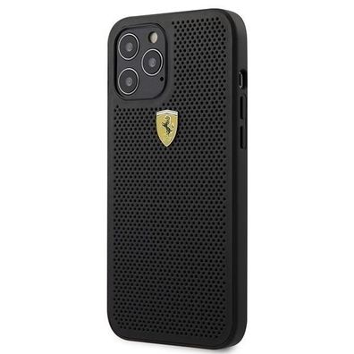 Ferrari On Track Perforated Hard Cover Case für Apple iPhone 12 mini (5.4) - Schwar