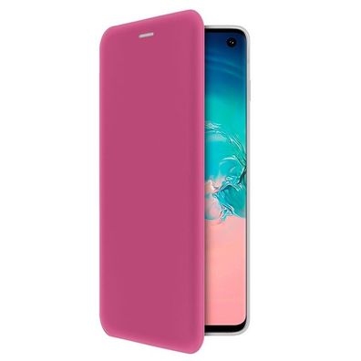 4-OK Book Shell Schutz Etui mit Magnetverschluss für Samsung Galaxy S10e - Pink