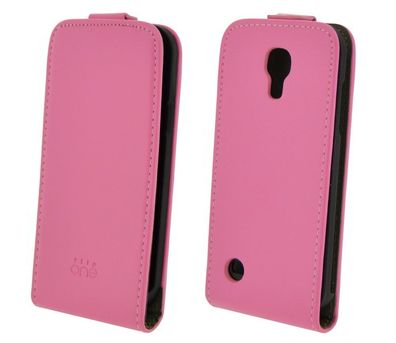 4-OK Flip One Tasche für Samsung Galaxy S4 Mini in Pink