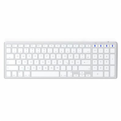 Satechi Bluetooth Keyboard Slim in Deutsch aus Aluminium - Silber