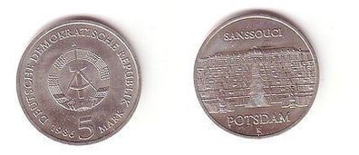 DDR Gedenkmünze 5 Mark Potsdam Sanssouci 1986 (109388)