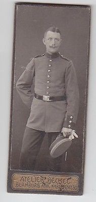 64142 Original Kabinett Foto Bernburg Soldat um 1910
