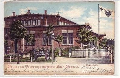 29266 Ak Gruß vom Truppenübungsplatz Alten Frabow Offiziers-Casino 1906