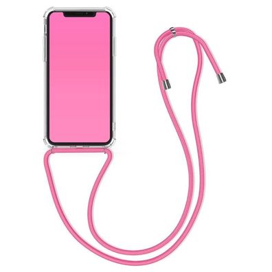 4-OK Anti-Shock Cover für Apple iPhone XR mit Halskette - Pink (HangOn)