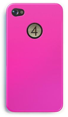 4-OK Cover Cristal Clear Back Housing Pink für Apple iPhone 4 und 4S