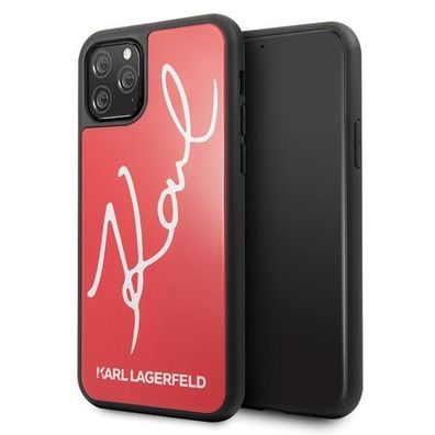 Karl Lagerfeld Double Layer HC Karl Signature Case für Apple iPhone 11 Pro - Rot