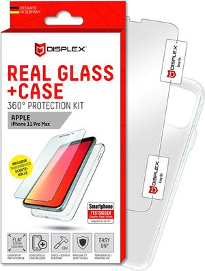 Displex Real Glass Echtglas Dipslayschutz und Hülle für Apple iPhone 11 Pro Max