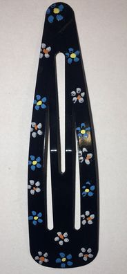 Schnapp-Haarclips aus Metall mit Blumenmuster
