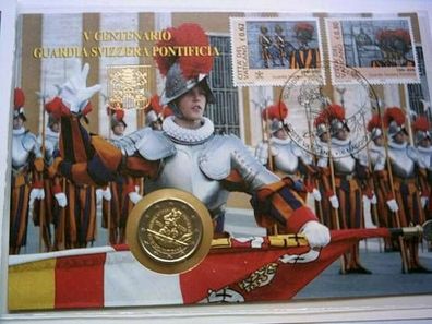 Original 2 euro 2006 Vatikan Schweizer Garde im Numisbrief coincard Folder