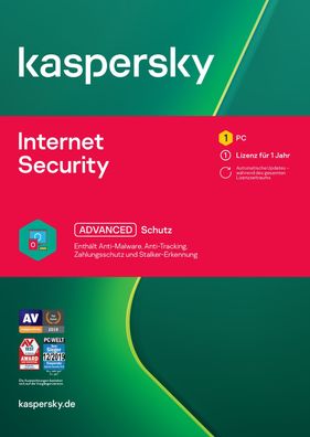 Kaspersky Internet Security 2021 - Key - Download Version - 1 PC für 1 Jahr