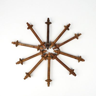 mittelalterliche Garnrolle aus Holz 10 St.- Mittelalter Nähgarnrolle Garnspule Spule