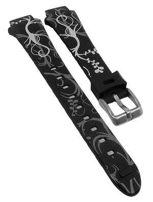 Calypso Damen Uhrenarmband schwarz Kunststoff K5547 runder Anstoß