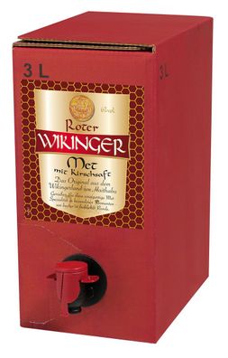 Original Behn ROTER Wikinger Met 6% Kirsche 3 Liter Bag in Box Honigwein Festival