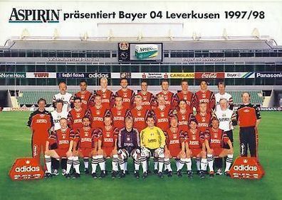 Bayer Leverkusen Orig. Mannschaftskarte 1997-98 + A 67822