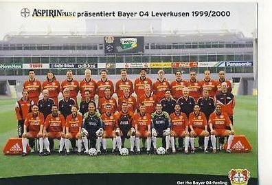 Bayer Leverkusen Orig. Mannschaftskarte 1999-00 + A 67766