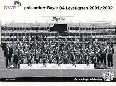 Bayer Leverkusen Orig. Mannschaftskarte 2001-02 + A 67705