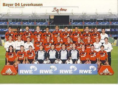 Bayer Leverkusen Orig. Mannschaftskarte 2003-04 + A 67672
