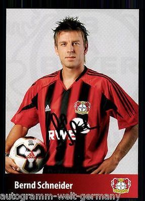 Bernd Schneider Bayer Leverkusen 2005-06 Autogrammkarte+ + A 67599