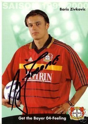 Boris Zivkovic Bayer Leverkusen 1999-00 Autogrammkarte + A 67767