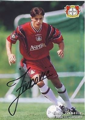 Boris Zivkovic Bayer Leverkusen 1997-98 Autogrammkarte + A 67824