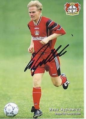 Rene Rydlewicz Bayer Leverkusen 1996-97 Autogrammkarte + A 67870