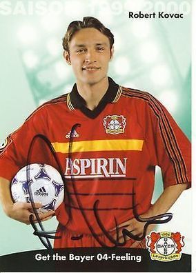 Robert Kovac Bayer Leverkusen 1999-00 Autogrammkarte + A 67781