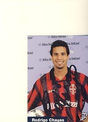 Rodrigo Chagas Bayer Leverkusen 1995-96 Autogrammkarte + A 67899