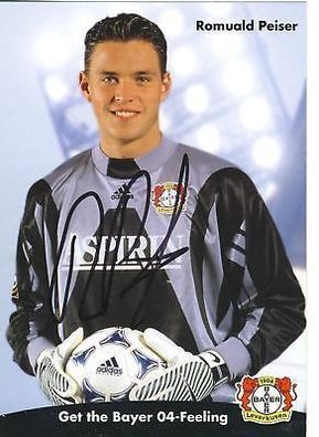 Romuald Peiser Bayer Leverkusen 1998-99 Autogrammkarte + A 67815