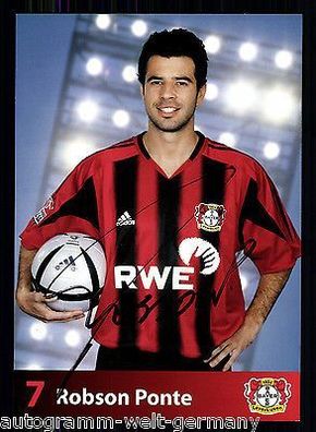 Roque Junior Bayer Leverkusen 2004/05 Autogrammkarte + A 67639