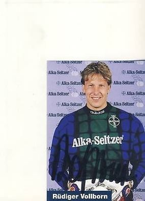 Rüdiger Vollborn Bayer Leverkusen 1995-96 Autogrammkarte + A 67900