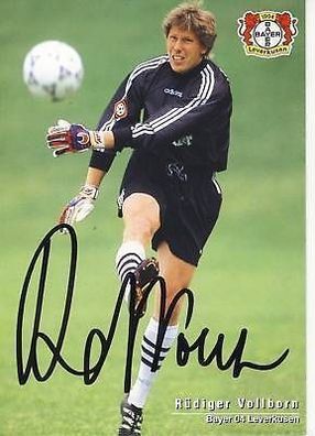 Rüdiger Vollborn Bayer Leverkusen 1996-97 Autogrammkarte + A 67873