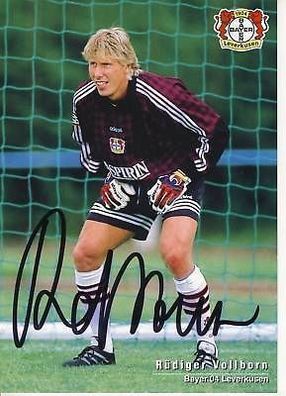 Rüdiger Vollborn Bayer Leverkusen 1997-98 Autogrammkarte + A 67840