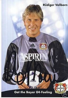 Rüdiger Vollborn Bayer Leverkusen 1998-99 Autogrammkarte + A 67816
