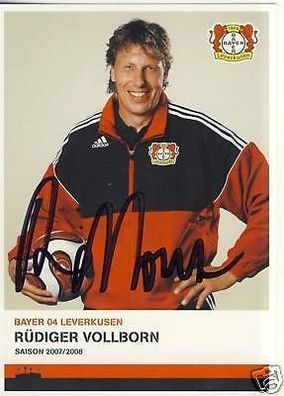 Rüdiger Vollborn Bayer Leverkusen 2007-08 Autogrammkarte + A 67566