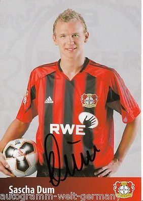 Sascha Dum Bayer Leverkusen 2005-06 Autogrammkarte + A 67616