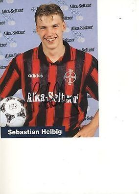 Sebastian Helbig Bayer Leverkusen 1995-96 Autogrammkarte + A 67901