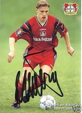 Sebastian Helbig Bayer Leverkusen 1996-97 Autogrammkarte + A 67875