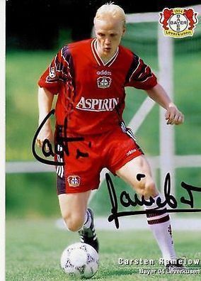 Carsten Ramelow Bayer Leverkusen 1997-98 Autogrammkarte + A 67825