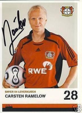 Carsten Ramelow Bayer Leverkusen 2006-07 Autogrammkarte + A 67578