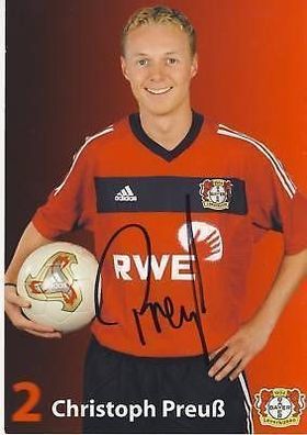 Christoph Preuß Bayer Leverkusen 2002-03 Autogrammkarte + A 67678