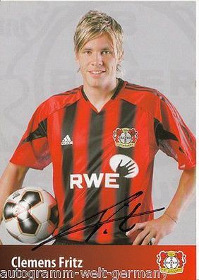 Clemens Fritz Bayer Leverkusen 2005-06 Autogrammkarte + A 67601