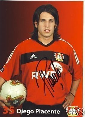 Diego Placente Bayer Leverkusen 2003/04 Autogrammkarte + + A 67650