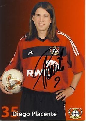 Diego Plancente Bayer Leverkusen 2002-03 Autogrammkarte + A 67680