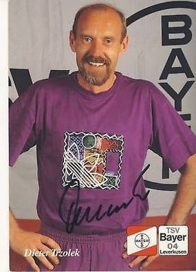 Dieter Trzolek Bayer Leverkusen 1991-92 Autogrammkarte + A 67949