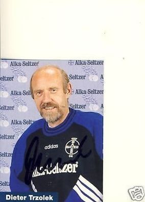 Dieter Trzolek Bayer Leverkusen 1995-96 Autogrammkarte + A 67884